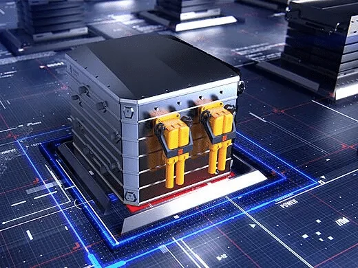 Hydrogen fuel cell system module digital render