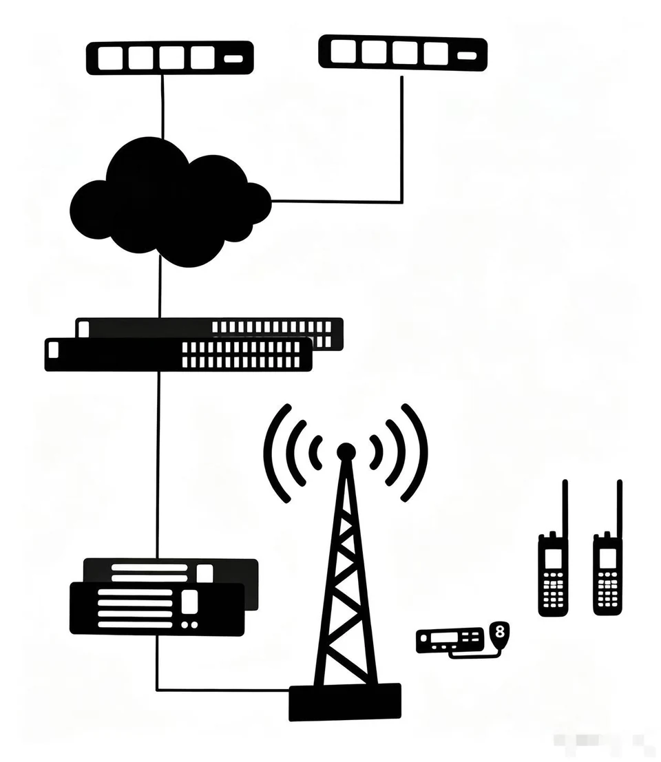 Radio network infrastructure diagram